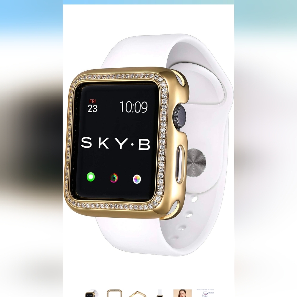NIB SKYB Halo Protective Case for Apple Watch Series 1-3 42mm Yellow Gold